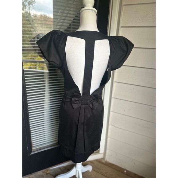 NWT French Connection Lolo Cutout Bow Back Dress Black Size 12 - Picture 15 of 16
